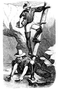 Goldsucher während des kalifornischen Goldrauschs, 1849