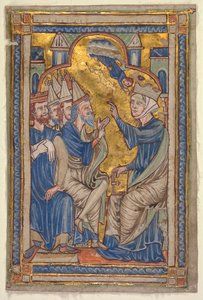 Miniatur aus einem Heiligenleben-Kompendium: Heilige Katharina von Alexandria, um 1200-1210 von Unbekannt