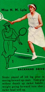Miss N. M. Lyle - Rückhand-Drive, ca. 1935 von Unbekannt