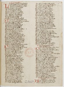 Ménagier de Paris, eine Manuskriptseite, 1393