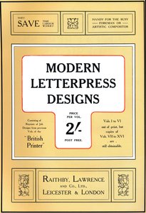 Moderne Buchdruckdesigns - Preisdesign, 1909