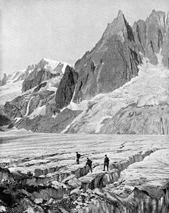 Mont Blanc du Tacul und die Dent du Requin, die Alpen, frühes 20. Jahrhundert