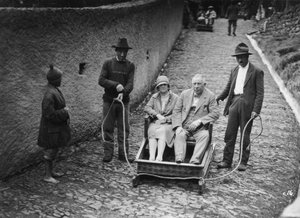 Monte-Schlitten, Madeira, Portugal, ca. 1920er-1930er