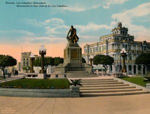 Denkmal für den Gelehrten und Philosophen José de la Luz Caballero, Havanna, Kuba, ca. 1920