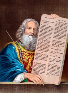 Moses mit den Zehn Geboten, Mitte 19. Jahrhundert von Unbekannt