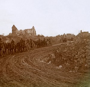 Berittene Soldaten, Somme, Nordfrankreich, 1914-1918