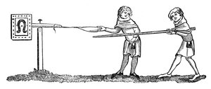 Beweglicher Quintain, 1344, 1833