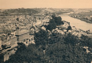 Namur. Blick auf die Stadt und Zusammenfluss von Sambre und Maas, ca. 1900