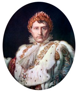 Napoleon I. in seinem Krönungsgewand, um 1804, um 1920
