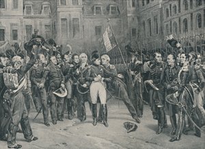 Napoleons Abschied von der kaiserlichen Garde in Fontainebleau, 20. April 1814, 1896 von Unbekannt
