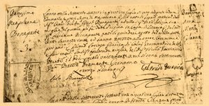 Napoleons Geburtsurkunde, 19. Juli 1782, 1921