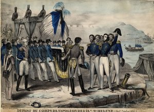 Napoleons Gefolge vor der Abreise nach St. Helena, ca. 1840 von Unbekannt