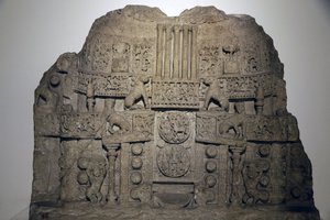 Nationalmuseum von Indien, Delhi. Amaravathi Stupa Illustration. Verkleidungsplatte. Satavahana von Unbekannt