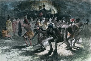 Skalptanz der amerikanischen Ureinwohner, ca. 1875 von Unbekannt