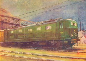 Neue Elektrolokomotive, L.N.E.R., verlässt Manchester London Road Station von Unbekannt