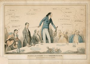 Niccolò Paganini - Karikatur von Unbekannt