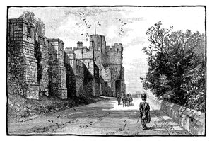 North Terrace und Wykeham Tower, Windsor Castle, 1888 von Unbekannt