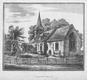 Norwood Kirche, ca. 1792