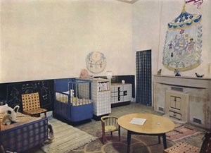 Kinderzimmer entworfen von Esmé Gordon, A.R.I.B.A., A.R.I.A.S., ca. 1945