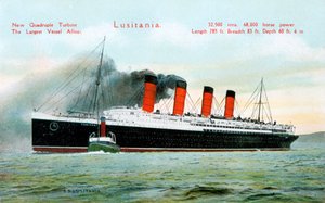 Ozeandampfer RMS Lusitania, 20. Jahrhundert