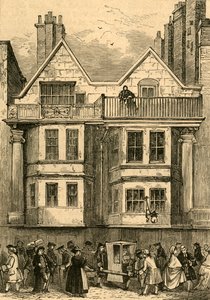 Alte Häuser in der Fleet Street, nahe der St. Dunstans Kirche, jetzt wieder aufgebaut, 1897