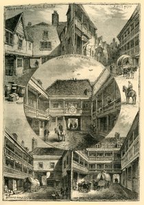 Alte Gasthäuser in Southwark, um 1878 von Unbekannt