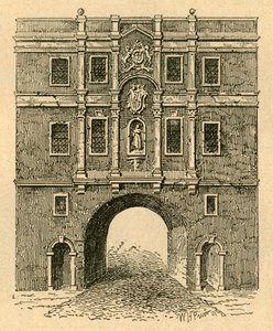 Altes Lud Gate, von einem Druck veröffentlicht um 1750, 1897 von Unbekannt