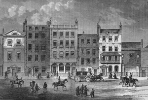 Alte Häuser in Pall Mall, Westminster, London, ca. 1830, 1878 von Unbekannt