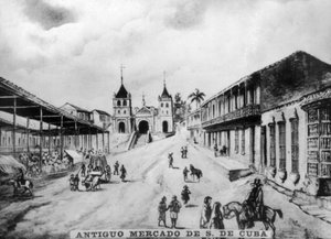 Alter Markt von Santiago de Cuba, 19. Jahrhundert, 1920er Jahre