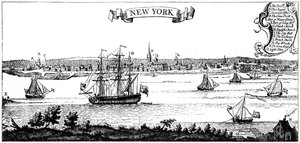 Alte Ansicht von New York, 1730 um 1880 von Unbekannt