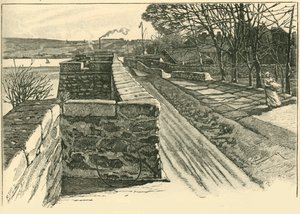 Auf den Mauern von Berwick, Blick über den Tweed von Unbekannt