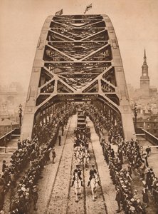 Eröffnung der neuen Tyne-Brücke durch König George V, Newcastle-upon-Tyne, 10. Oktober 1928