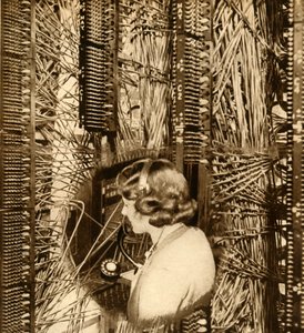 Operator an der Mayfair-Börse, 1932, 1933
