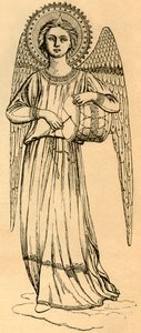 Umrisskopie eines Engels, gemalt von Fra Angelico, 1881 von Unbekannt