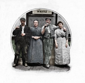 Vor einem Wirtshaus, London, um 1903 von Unbekannt