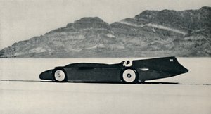 Über 300 Meilen pro Stunde auf den Salzebenen, Bonneville, Utah, 1937
