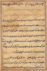 Seite aus Geschichten eines Papageis Tuti-nama: Textseite, ca. 1560 von Unbekannt