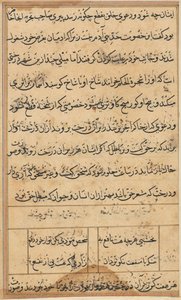 Seite aus Geschichten eines Papageis Tuti-nama: Textseite, ca. 1560