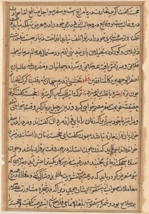 Seite aus Geschichten eines Papageis Tuti-nama: Textseite, ca. 1560 von Unbekannt