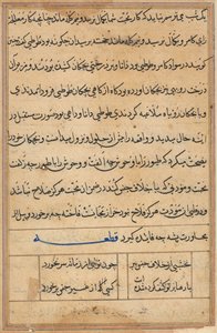 Seite aus Geschichten eines Papageis Tuti-nama: Textseite, ca. 1560 von Unbekannt