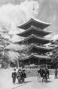 Pagode, Nara, Japan, späte 19. oder frühe 20. Jahrhundert