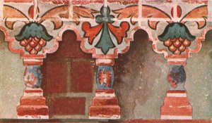 Bemalte Galerie in der Kirche Johannes des Täufers in Toltshkovo in Jaroslawl, Russland, ca. 1695, 1928