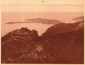 Panorama und Cap Ferrat gesehen von der Grande Corniche, Eze, 1930 von Unbekannt