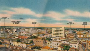 Panorama des zentralen Sektors von Barranquilla, ca. 1940er Jahre