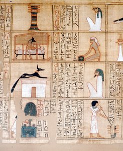 Papyrus, Einbalsamierung, Anubis, antikes Ägypten, ca. 10. Jahrhundert v. Chr.