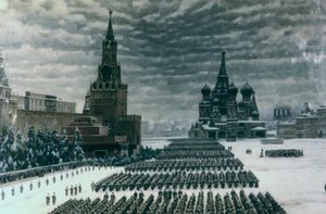 Parade auf dem Roten Platz, Dezember 1947, Moskau, Russland