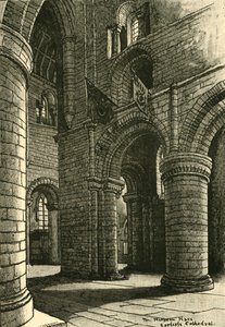 Teil des Kirchenschiffs, Kathedrale von Carlisle, 1898