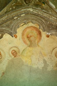 Detail, Fresko, Quadriportikus, Kathedrale, Salerno, Kampanien, Italien