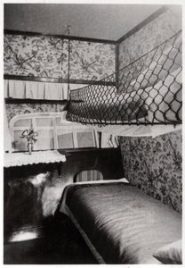 Passagierkabine bei Nacht, LZ 127 Graf Zeppelin, 1933