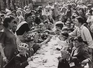 Patriotische Straßenparty